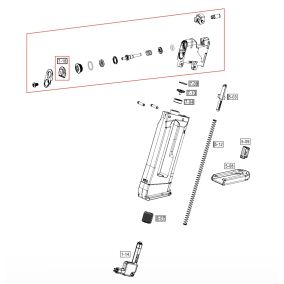 Pièce détachée Umarex réf. 81.60.0070 Poussoir bille Glock 17 GEN5 airgun