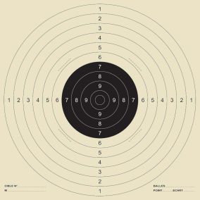 Cible pistolet C50 carton 51x52 ISSF