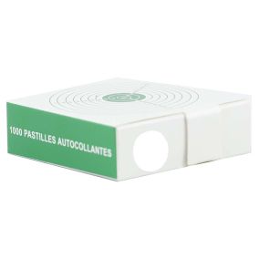 Pastilles autocollantes 19mm blanches x 1000 Patchs