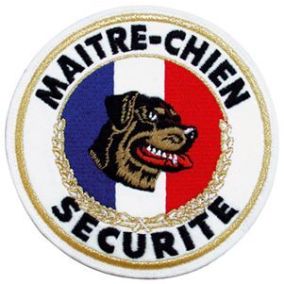 Ecusson rond "Maitre chien Rottweiler"