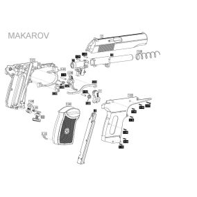 Valve complète pistolet Makarov 4.5mm
