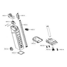 Pièce détachée Umarex réf. 82.60.0053 Pied de chargeur Glock airsoft
